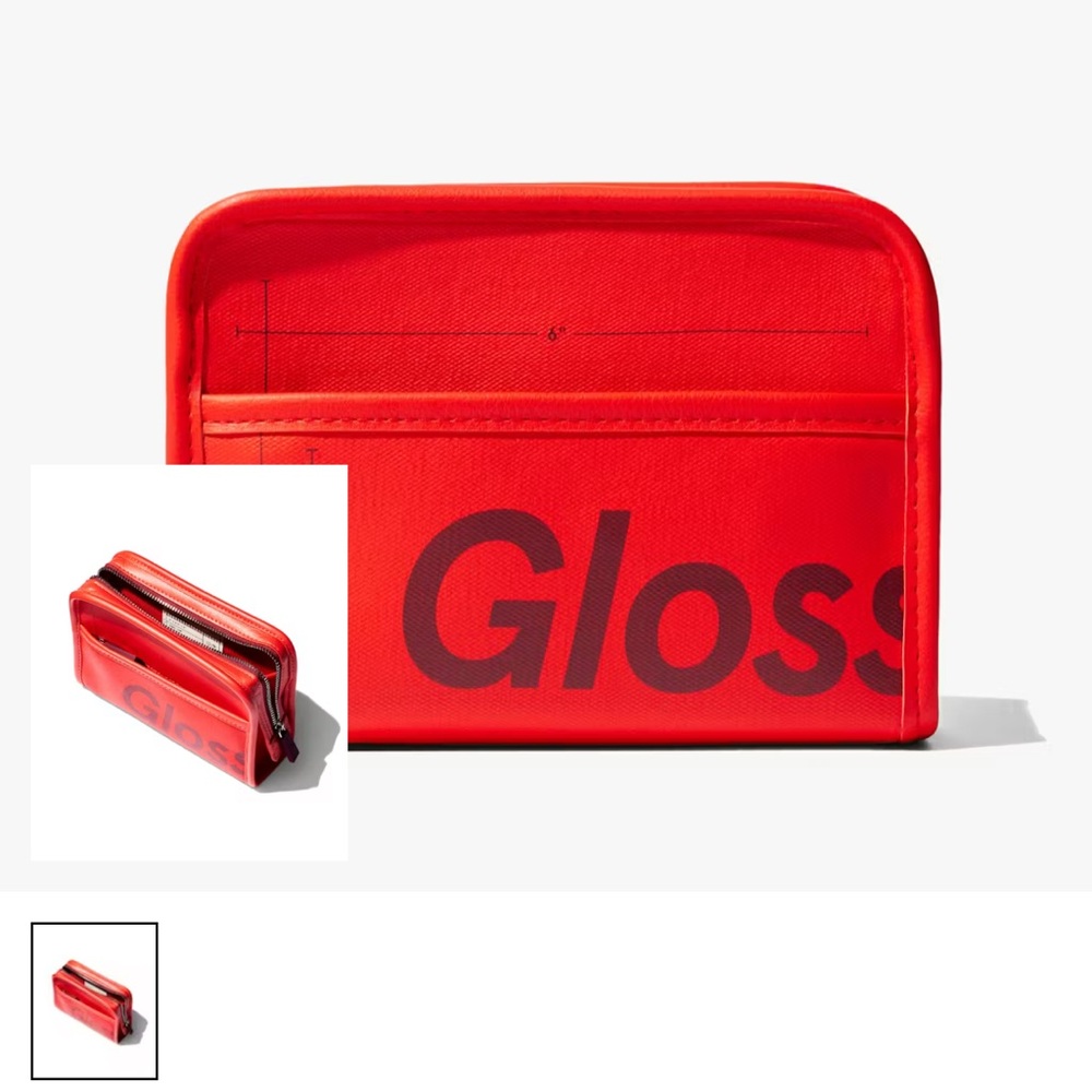 Glossier Mini Beauty Bag Red